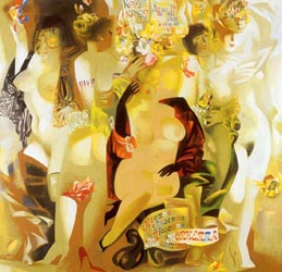 "Contest Of Beauty"
 oil on canvas 150
 � 150 1996