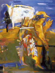 "Lonely Goat
 Stood On The Bald
 Mountain"
 oil on canvas 110
 � 100 1993