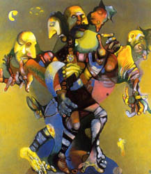 "Twilight"
 oil on canvas 150
 � 140 1991 