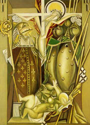 From the cycle "Medieval
Mysteries"
In The Name Of Gog
gouache on paper 100
õ 73 1997