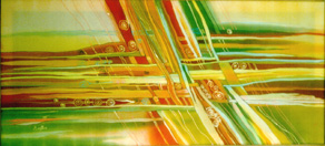 �Current of the grasses.� Diptych. Left part. 2000. Hot batique.