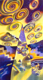 Reverse of the moon. Left part. 2001. Batique.