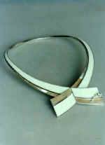 Suit "Mystery of live forms". 1991. Silver, aquamarine, mother-of pearle, bone.