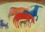  Small dog. 69,5�50. MDF, oil.1997.