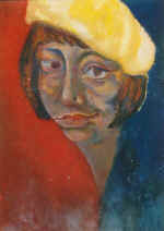  Female portrait. 50�34,5. MDF, oil.1994.