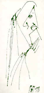 "Gogol". Paper, nitroenamel,  30�14, 1998. Author's property