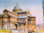View of Italy. Pisa. Paper, water colors. 21�28 1997 
