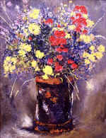 "Field flowers", canvas, oil, 67�51, 1994�.
