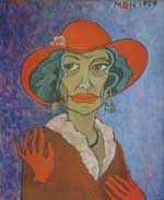 Lady in a Hat. Canvas, oil. 51�64.1996.