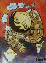 Stepa (Listening). Canvas, oil. 40�55.1997. 