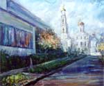 "Church of Ascension. The Road". 50�60 Canvas, oil. 2001