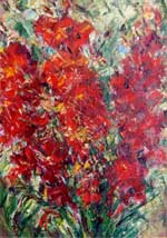 "Sword-lilies". Canvas, oil. 55�40 2001 