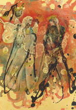 Annunciation. 18�24. Cardboard, oil. 1989