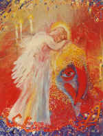 An Angel Weeping Over the Foe. 60�80. Cardboard, oil.1997