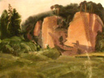  "Deer stone". 1984. Aquarelle.