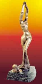 "Solomeya's danse". Bronze, serpentine, 1996. 42�9�7