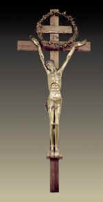 "Crucifix". Toned gypsum, 1990, 35�27.