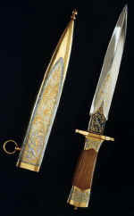 V.Tychkin, graduate project �Hunter�s Knife� steel, wood, gilding, silvering, blacking Supervised by Assoc. Prof. N.P.Chuvargina Yu.B.Ryabkov (Zlatoust)